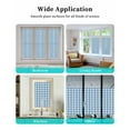 thumbnail image 6 of Window Privacy Film Blue White Plaid Stained Glass Window Film Decorative Sun Block Window Cover Gradient Geometric Buffalo Checkered Window Clings Static Adhesive Sticker for Bathroom 23.6"x59", 6 of 7