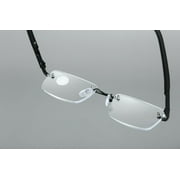 1 Pair Mens Rectangular Rimless Blue Light Blocking Reading Glasses Spring Hinge Readers +1.00