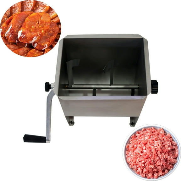 20LB Meat Filler Grinder Mixer Household Manual Stainless Steel Hopper