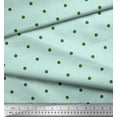 thumbnail image 2 of Soimoi Green polyester Crepe Fabric Polka Dots Printed Craft Fabric by the Yard 52 Inch Wide, 2 of 3