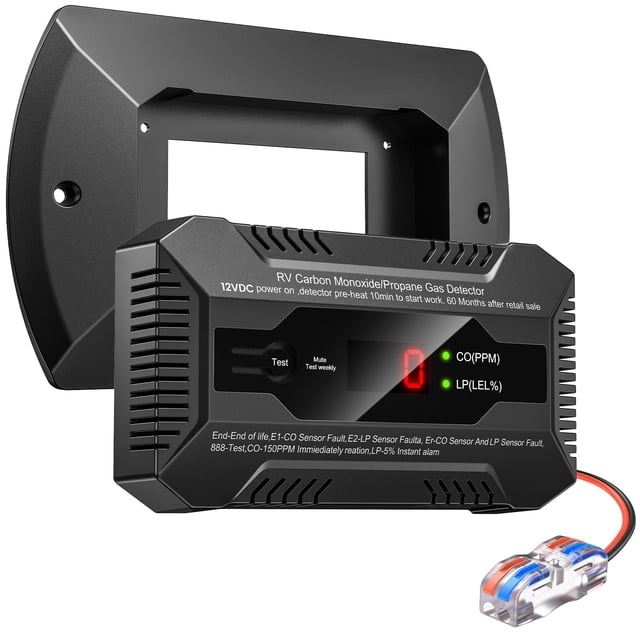Detector de gas propano y monóxido de carbono para vehículos recreativos NULETO RV Dual LP/CO