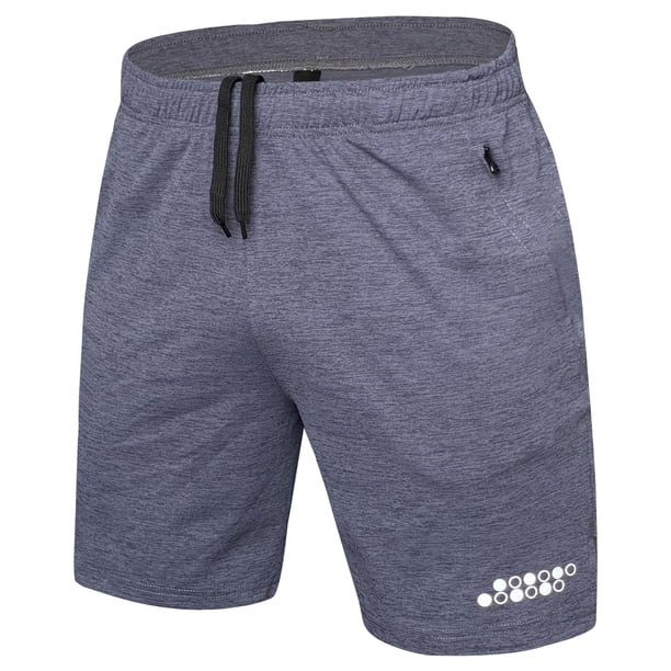 TFixol Pantalones cortos para correr para hombre, pantalones cortos deportivos para gimnasio, deportes, entrenamiento atlético con cremallera