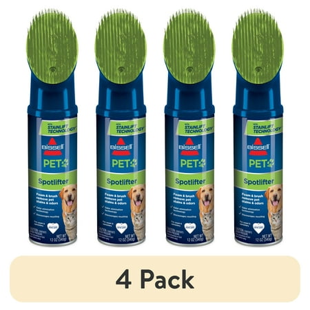 (4 pack) Bissell Pet Spotlifter for Upholstery and Carpet, 12 oz., 93521