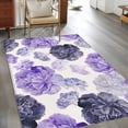 thumbnail image 2 of Purple Ombre Spring Floral Area Rugs 3'x5', Washable Small Throw Rugs for Living Room Bedroom, Summer Botanical Flowers Indoor Outdoor Rug Non-Slip Low Pile Carpet Runner Reversible Floor Mats, 2 of 8