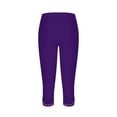 thumbnail image 5 of VISALY Capri Leggings for Women, Beach Vacation Clothes for Women, Women's Casual Seaside Rhinestone Tights Yoga Cropped Pants Women's , Yoga Pants Women, 1 Pack Capris for Women, Purple, S, 5 of 8