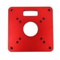 thumbnail image 4 of TFixol Aluminum Router Table Insert Plate Red Universal Trimming Machine Flip Board for Woodworking Benches Router Table Plate, 4 of 7
