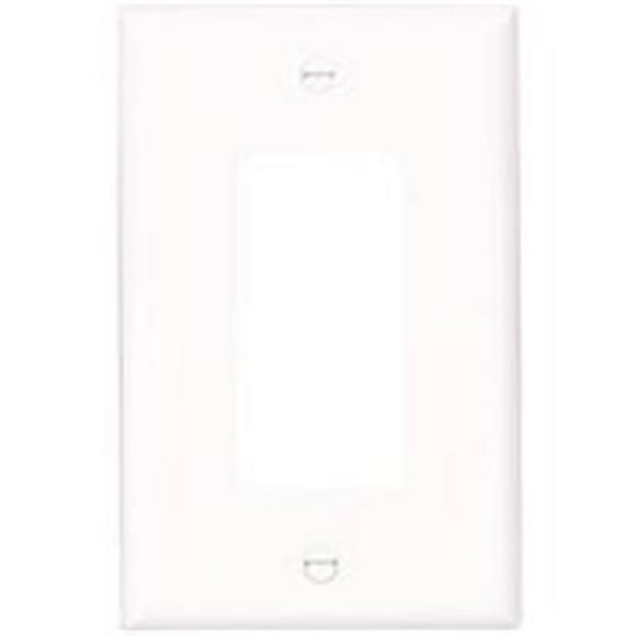Cooper Industries 9234808 1 Gang Decorator Poly Mid Wall Plate - White