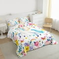 thumbnail image 3 of Feelyou Magical Unicorn Angel Full Size Comforter Sets, Watercolor Flower Floral Bedding Comforter Set, Teens Kids Boys Girls Reversible Bedding Sets, Microfiber Bedroom Decor, 3-Piece, 3 of 8