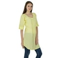 thumbnail image 2 of Bollywood Tunic Solid Kurta Indian Ethnic Designer Women Kurti Cotton Top Dress, 2 of 3