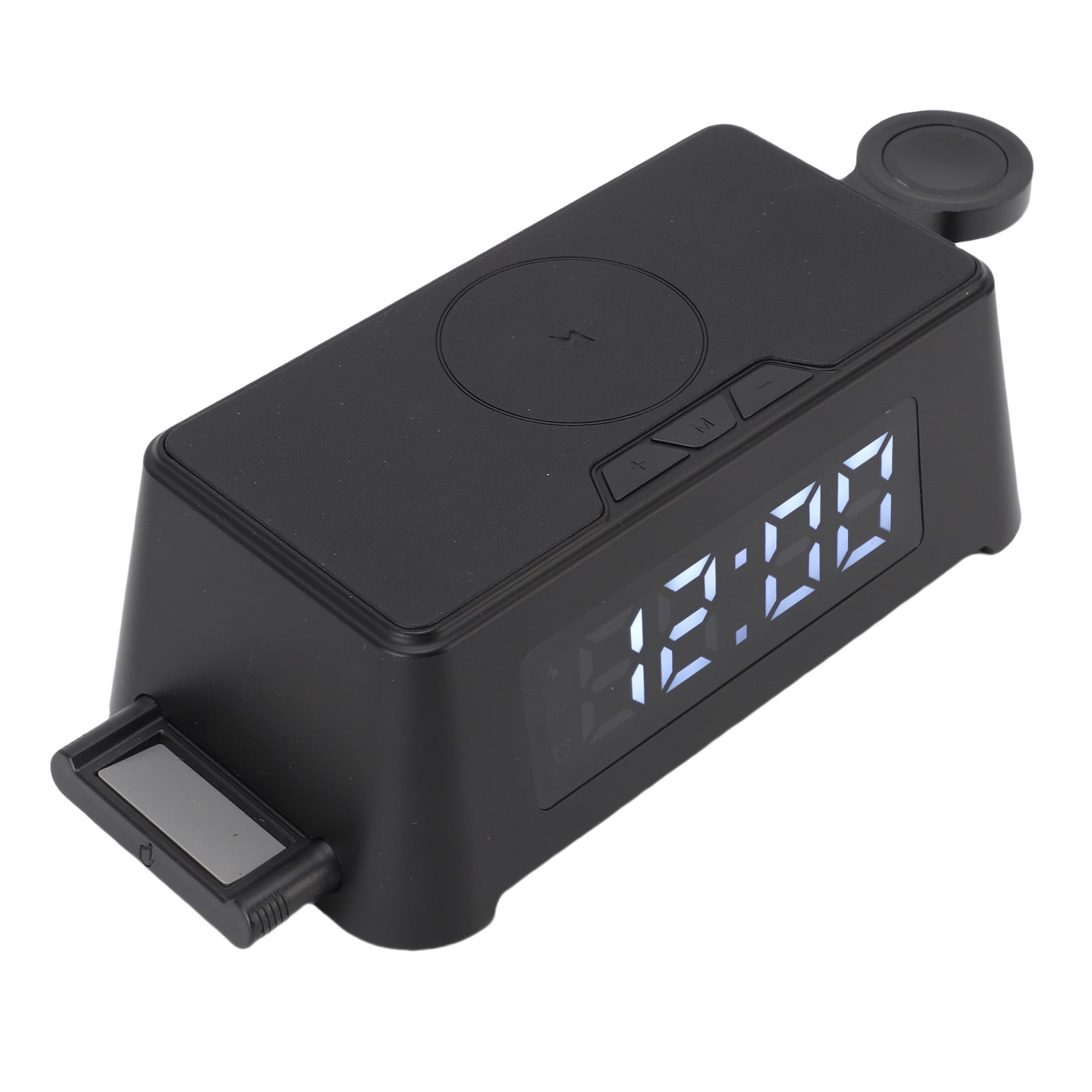 Alarm Clock Wireless Charger, Watertight Charging Port Wireless Charger Watertight  for Headphone