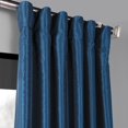 thumbnail image 2 of Half Price Drapes Storm Grey Grommet Faux Silk Room Darkening Curtains for Bedroom(1 Panel),50WX 96L, 2 of 6