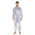 thumbnail image 3 of FORMRS Onesies Pajama for Adults Unisex Hoodie Winter Jumpsuit One Piece Sleepwear, Sizes S-2XL, Pink Daisy, 3 of 7