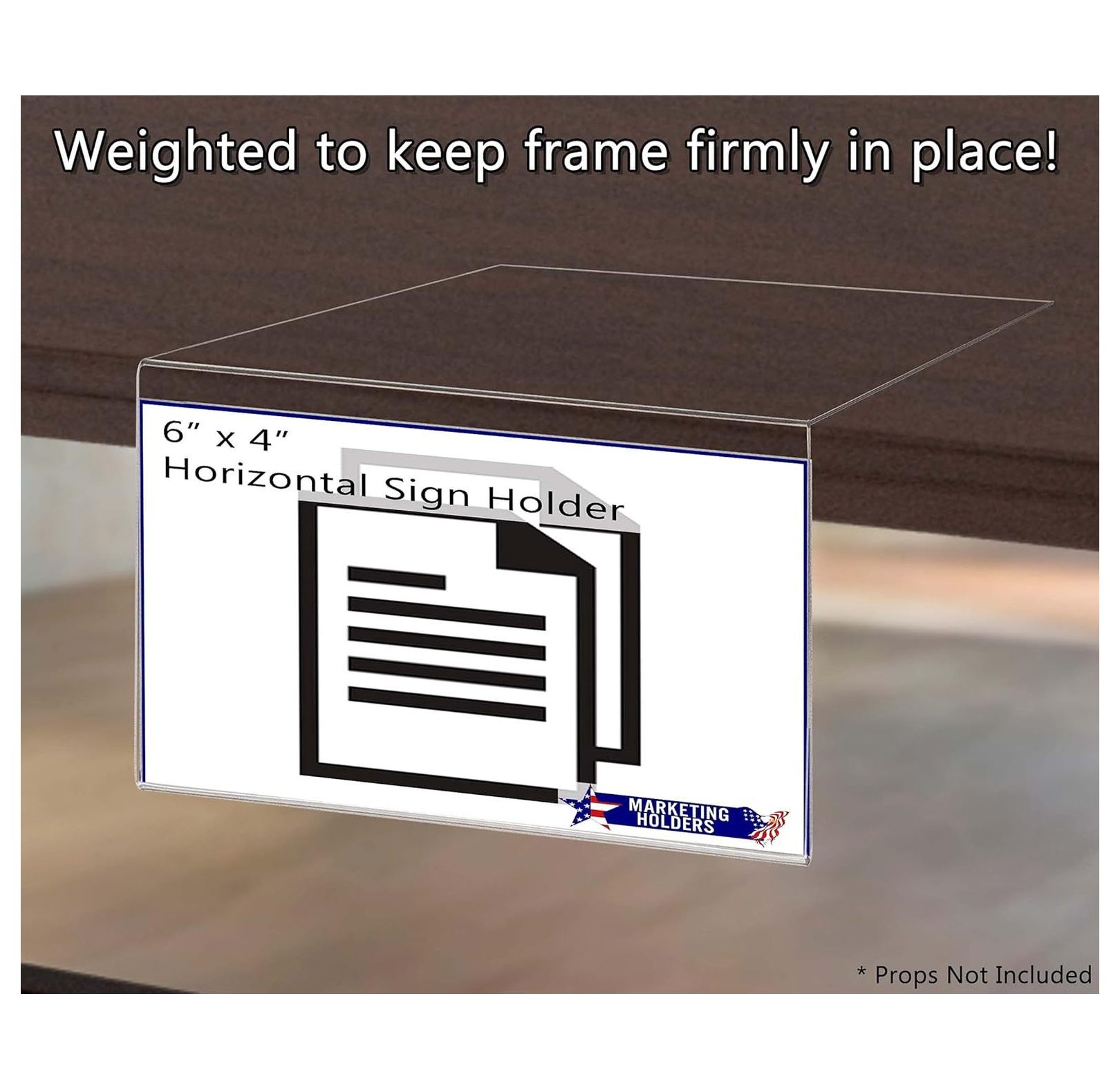 4 Pack Movable Shelf Label Holder Clear Acrylic Display 6" x 4" Shelf Talkers Inventory Name and UPC Labels in Shoe Stores Locations