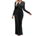 thumbnail image 1 of Birdeem Robe à Manches Longues pour Femmes Aguichant Mode Décontractée Unie Manches Longues Col en V Plissée Mini Robe Manches Longues Mini Robe pour Femmes, 1 of 4