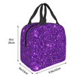 thumbnail image 3 of Sikiie Purple Glitter Lunch Bag for Women & Men Adult Insulated Lunch Box, Food Lunch Containers Lunch Tote Bags for Work, Travel, Outdoor, 3 of 8