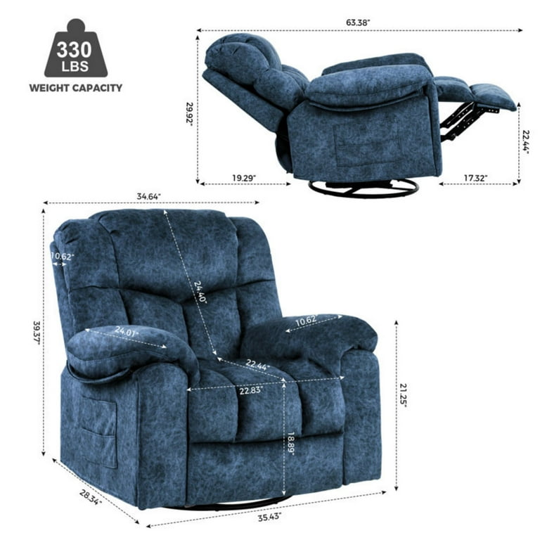 Upholstered Heated Massage Chair