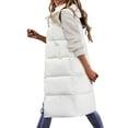 LRJTENG Large Size Women's Outerwear Vests Oversized Down Vests Women's