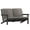 Black/Charcoal, variant on Flash Furniture Charlestown All-Weather Poly Resin Wood Adirondack Style Deep Seat Patio Loveseat with Cushions, Gray/Gray