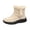 Beige, variant on Fashion Side Zip Snow Boots for Women Winter Warm Faux Fur Lined Ankle Booties Comfy Waterproof Slip on Lightweight Footwear