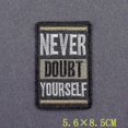 thumbnail image 3 of Parche bordado con eslogan, parches termoadhesivos para ropa, parches bordados, ropa, chaquetas, parches termoadhesivos, insignias para coser, PE4168CT, 3 of 5
