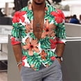 thumbnail image 1 of Camisa con cuello y estampado de leopardo de verano de gran venta para hombres, ropa de calle de manga larga con botones para uso diario, ropa de moda para hombres, 1 of 6