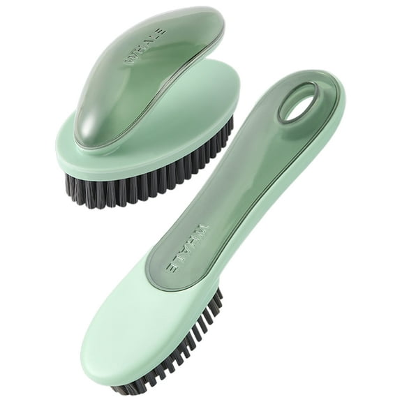 Soimiss 2Pcs Multi Function Cleaning Brush Green Plastic Material Soft Bristle Laundry Scrub Brush