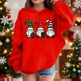 thumbnail image 2 of Lorytime Christmas Hoodies for Teen Girls Unisex Santa Claus Sweatshirt Long Sleeve Pullover Drop Shoulder Soft Tops Red, 2 of 4