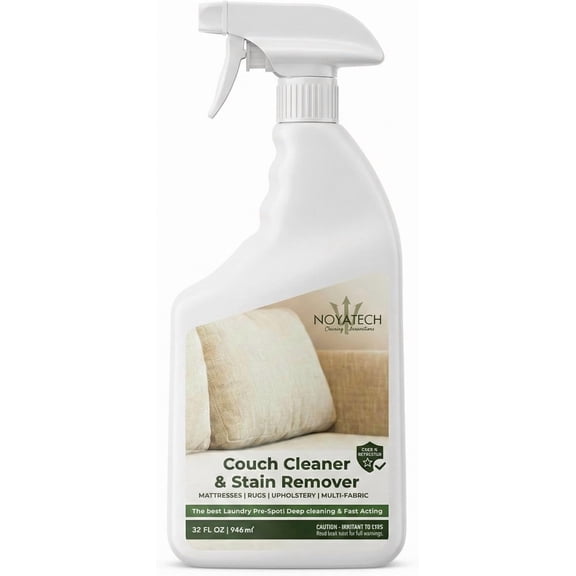 Couch Cleaner and Stain Remover Spray – Professional Strength Multi-Surface Fabric and Upholstery Cleaner – Pet-Safe Non-Toxic Quick-Drying for Couches Sofas & Car Interiors.