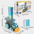 thumbnail image 3 of 80Pcs Automatic Domino Train Set Electric Dominos Train Blocks Set with Light Sound Steam Function Domino Brick Laying Toy Train Educational Game for Kids Age 3-12 Gift, 3 of 9