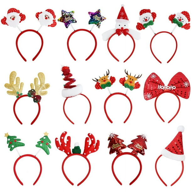 Diadema navideña para niños y adultos, Papá Noel, alce, árbol de Navidad, accesorios para el cabello, accesorios para fotos, decoración navideña, regalos de Año Nuevo 2024