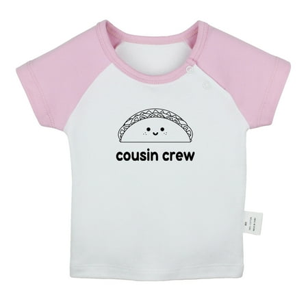 

Cousin Crew & Taco Image Print T shirt For Baby Newborn Babies T-shirts Infant Tops 0-24M Kids Graphic Tees Clothing (Short Pink Raglan T-shirt 6-12 Months)