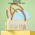thumbnail image 3 of QualitChoice Foldable Basket with Detachable Divider Portable Bag Organization blue, 3 of 6
