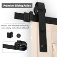 thumbnail image 4 of Diddaport 28 x 84 inch Sliding Barn Door , K Style DIY Unfinished Solid Spruce Wood Barn Door, With 5ft Sliding Hardware Kit & Handle, Double Surface, Natural Brown, 4 of 7