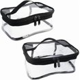 thumbnail image 3 of 2 Pack Portable Clear Makeup Bag Zipper Waterproof Cosmetics Bag Transparent Travel Storage Carry Pouch PVC Zippered, 3 of 4
