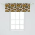 thumbnail image 2 of Ambesonne Floral Window Valance, Vintage Dahlia Flowers Art, 54" X 18", Olive Green Marigold, 2 of 3