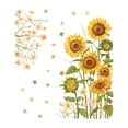 thumbnail image 1 of Pegatina de pared de girasol conjunto de papel tapiz decorativo decoración del hogar Fondo de sofá de PVC murales de pared floral calcomanía, 1 of 9