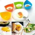 thumbnail image 2 of Silicona resistente a altas temperaturas, antiadherente y fácil de limpiar Huevos escalfados perfectos Escalfadores de huevos de silicona Multifuncionales en la cocina Uso en microondas o estufa, 2 of 7