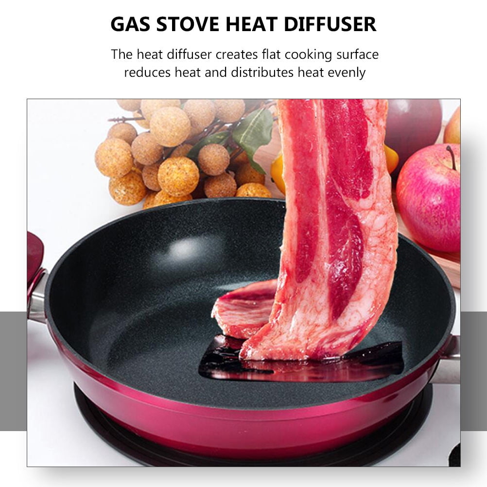 Soimiss Black Aluminum Heat Diffuser Cooking Plate for Kitchen and Even Heat Distribution 24cm