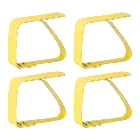 

Uxcell 50mm x 40mm 420 Stainless Steel Tablecloth Clips Yellow 12 Pack
