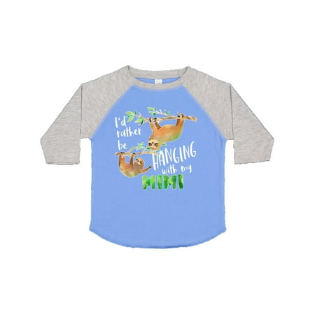 

Inktastic Id Rather Be Hanging with My Mimi- Cute Sloths Gift Toddler Boy or Toddler Girl T-Shirt