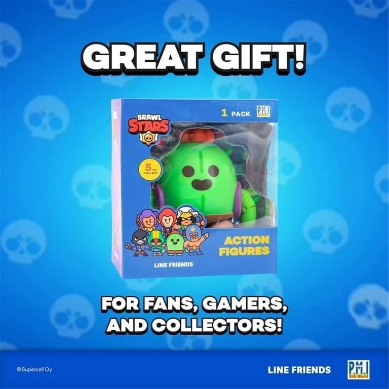 Brawl Stars Spike the Cactus Flower Fighter Plant Brawler Action Figure PMI  International - Walmart.com
