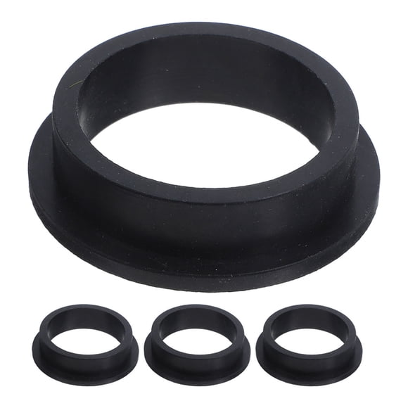 BRIGHTFUFU Arandelas de silicona 4 piezas Anillo de sello de ojal en forma de L Junta tórica de repuesto Junta de manguera de piscina Compatible con motor de bomba de filtro de arena Negro