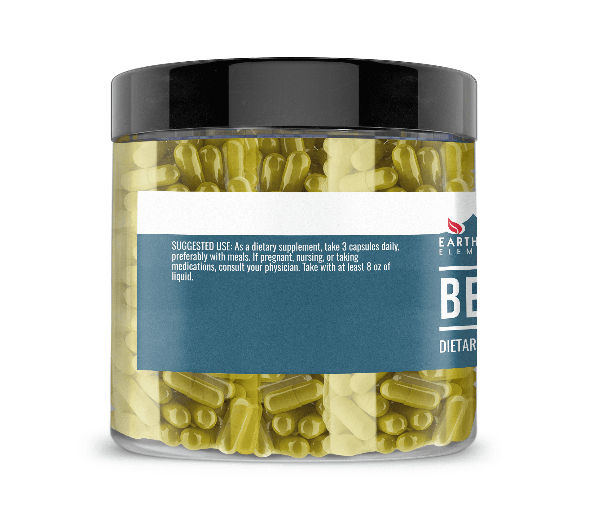 Earthborn Elements Berberine 200 Capsules, Pure & Undiluted, No Additives