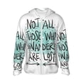 thumbnail image 1 of Balery Not All Who Wander Are Lost1 Sudadera ligera de manga larga con capucha y protección solar UPF 50+ para hombre y mujer, ideal para pesca y running-Small, 1 of 7