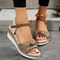 thumbnail image 2 of Juebong Espadrilles Flatform Sandals for Women, Platform Ankle Strap Womens Wedge Sandals Open Toe Espadrille Wedge Sandals for Women Concise Casual Summer Womens Shoes, 2 of 5