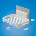thumbnail image 3 of Dispensador de jabón organizador de plástico autoadhesivo de montaje en pared | Sin instalación de taladro | Cesta de drenaje rápido para cocina, baño, lavandería | Ahorro de espacio | Tiene, 3 of 9