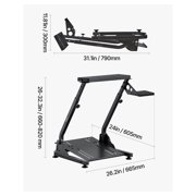 Racing Wheel Stand, Adjustable Foldable Simulator Cockpit for Logitech G29 G27 G920 G923, Thrustmaster T300 T248, Compatible with Pedals - Gaming Accessories