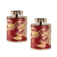thumbnail image 1 of jifeng 2 Pieces Paper Cereal Container Biscuit Jar Tea Jar for Living Room Bar Home Red, 1 of 9