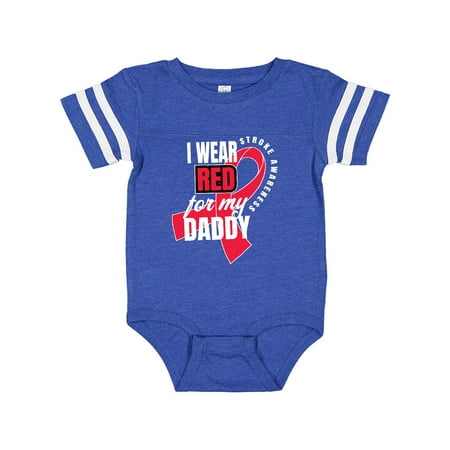 

Inktastic I Wear Red For My Daddy Stroke Awareness Gift Baby Boy or Baby Girl Bodysuit