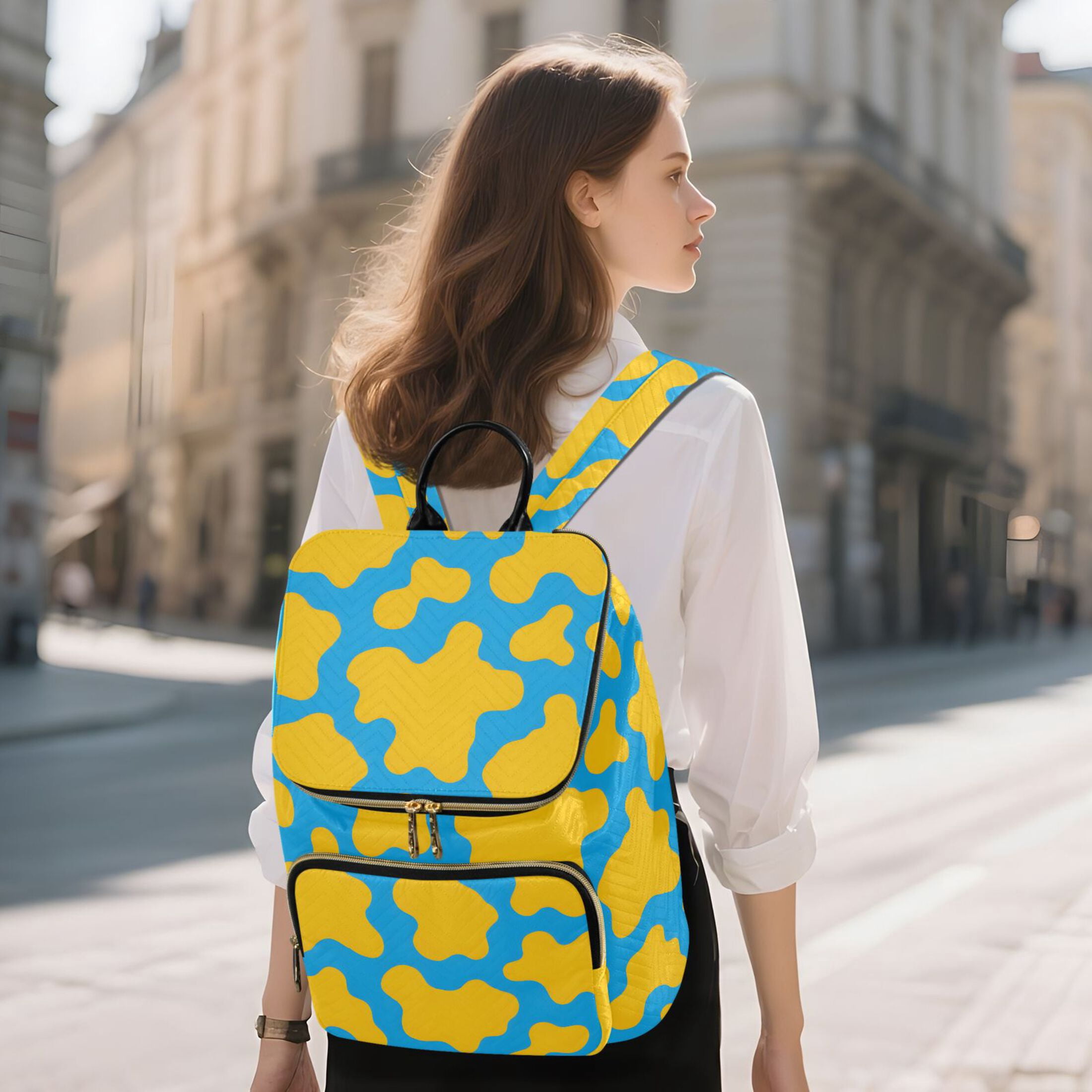 ALAZA Cow Print Travel Backpack Laptop Bag Large Capacity Daypack